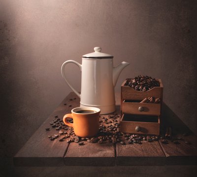 Vintage Coffee Still Life by Margareth Perfoncio