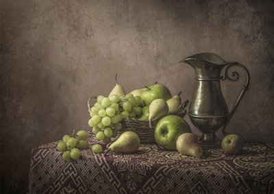 Vintage Fruit Still Life by Margareth Perfoncio