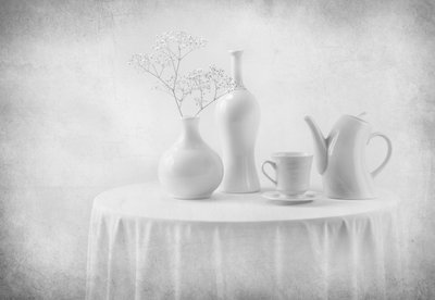 White Still Life Elegance by Margareth Perfoncio