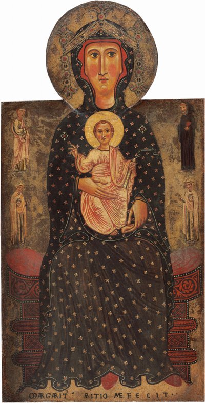 Madonna and Child Enthroned with Four Saints by Margaritone d