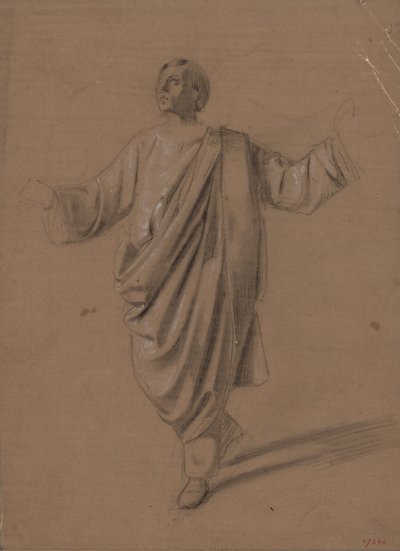 Academic Study of a Male Figure by Marià Fortuny Marsal