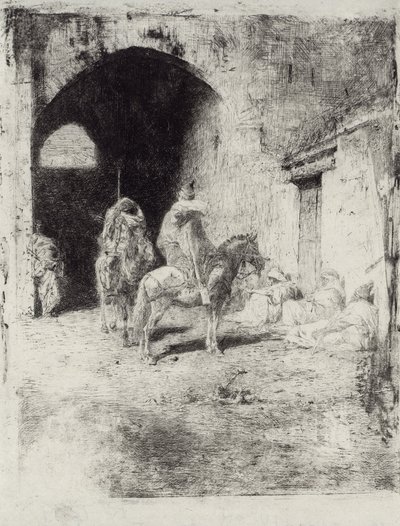 Casbah Guard in Tetouan by Marià Fortuny Marsal