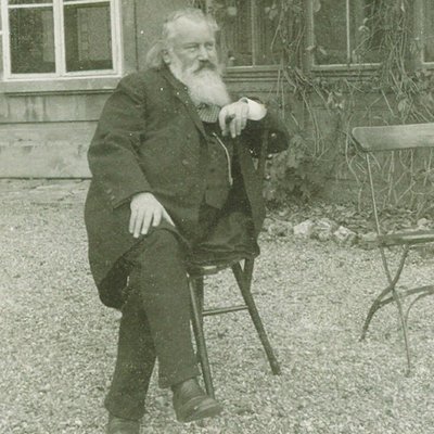 Portrait of the Composer Johannes Brahms by Maria Fellinger