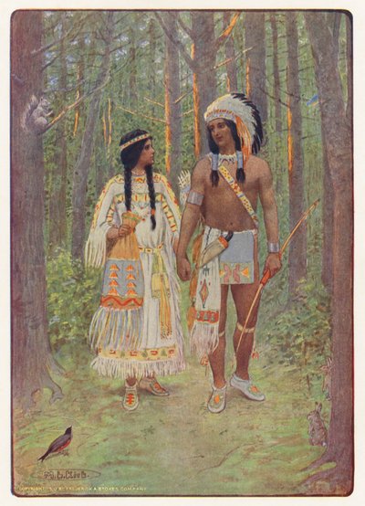 Illustration for Hiawatha by Longfellow by Maria Louise Kirk