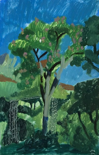 Turkish Landscape with Tree by Maria Magenta