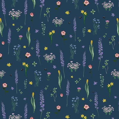 Coronation Florals, blue, 2023 by Marianna Kulukundis