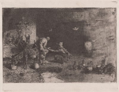 Shoeing a Mule in Morocco by Marià Fortuny