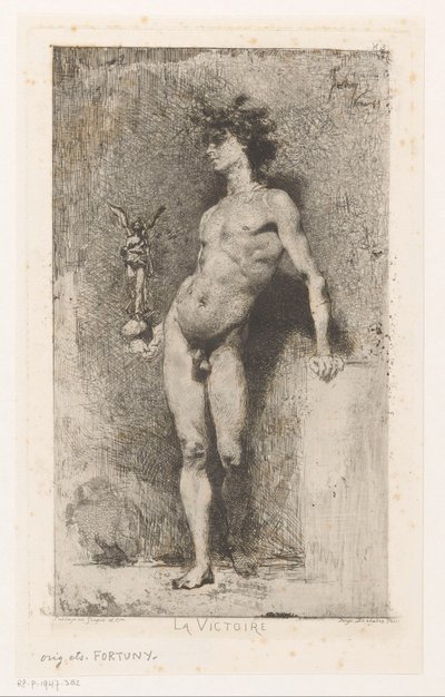 Naked Man with Nike by Mariano José María Bernardo Fortuny y Carbó