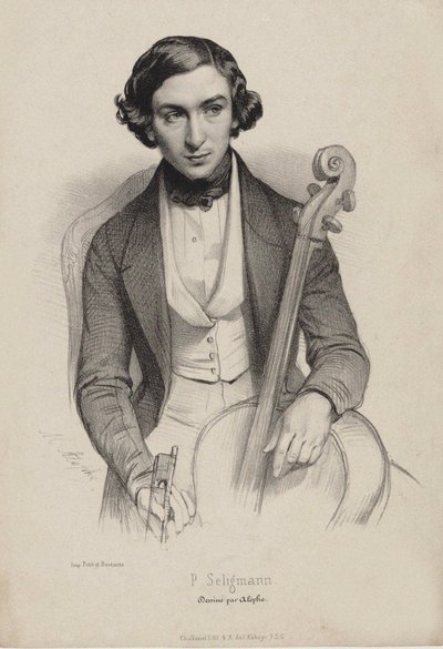 Portrait of the Cellist and Composer Hippolyte Prosper Seligmann by Marie Alexandre Menut Alophe
