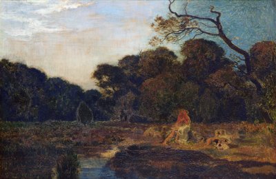 Lovers in a Landscape by Marie Auguste Emile Rene Menard