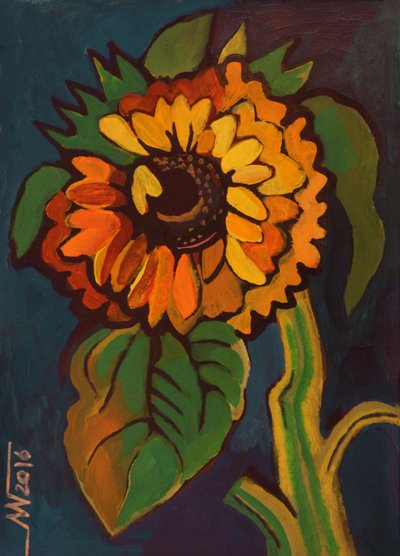 Bold Summer Sunflower by Marina Gorkaeva