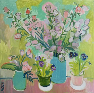 Colorful Still Life Blooms by Marina Gorkaeva