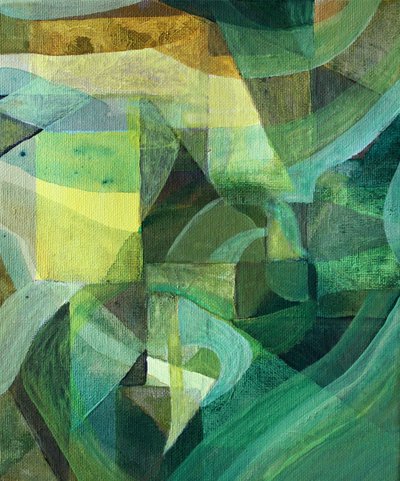 Abstract Green Flow by Marina Nelson