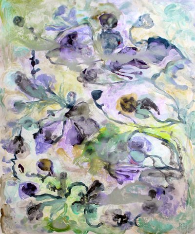 Ethereal Floral Abstract by Marina Nelson