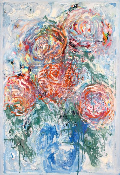 Vibrant Floral Abstract by Marina Nelson