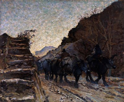 Returning from Work in Versilia by Mario Puccini