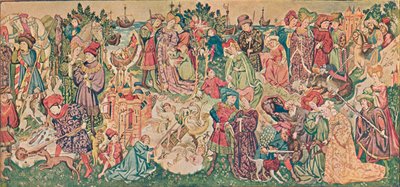 Watercolour Rendering of One of the Hardwicke Tapestries, c1902 by Marion Reid