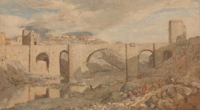Bridge near Toledo by Marius Alexander Jacques Bauer