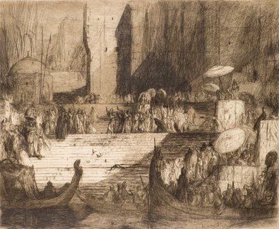 Funeral Ceremony at the Ganges by Marius Alexander Jacques Bauer