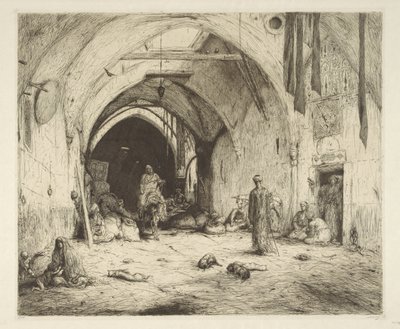 Bazaar in Damascus by Marius Bauer