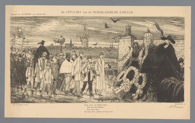 The Funeral of the Dutch Etching Club by Marius Bauer