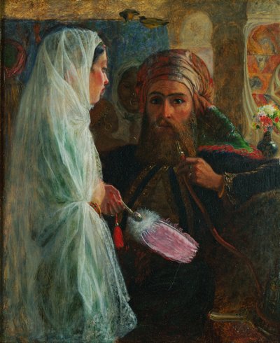 The Hookah Smoker by Marshall Claxton