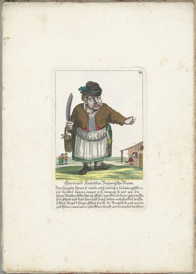 The dwarf Gertraud Knörtzlin, ca. 1710 by Martin Engelbrecht (attributed to)