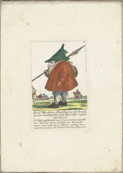 The Dwarf Riepl Gleichdron, ca. 1710 by Martin Engelbrecht (attributed to)