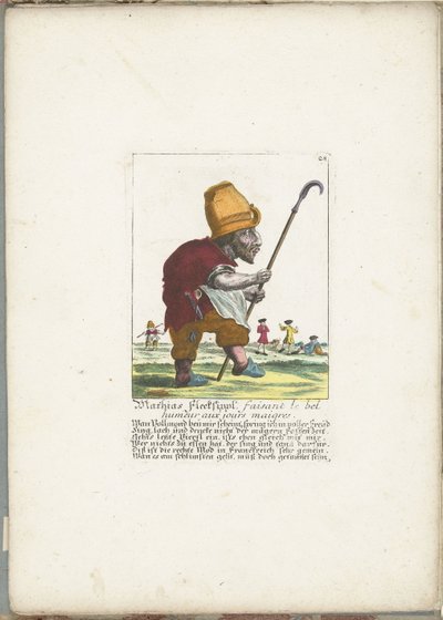 The Merry Dwarf Mathias Flecksippl, ca. 1710 (Il Callotto Resurcitato) by Martin Engelbrecht (attributed to)
