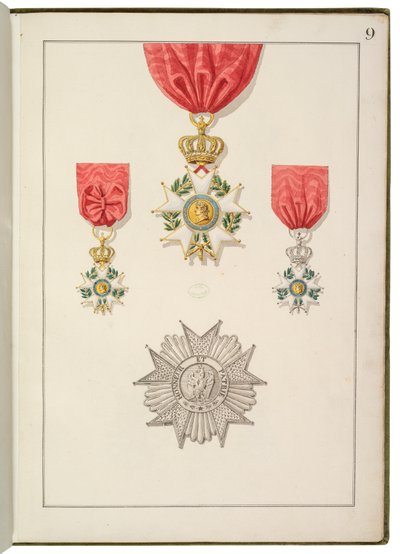 Page from Recueil des Ordres Français et Étrangers by Martin Guillaume Biennais