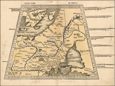 1513 Map of Baltic, Scandinavia, Poland & Eastern Europe by Martin Waldseemüller by Martin Waldseemuller