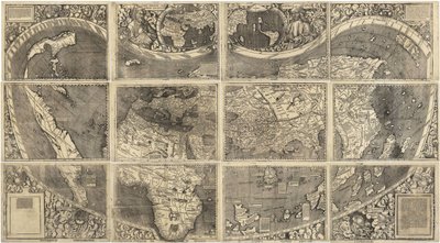 World Map Universalis Cosmographia, 1507 by Martin Waldseemuller