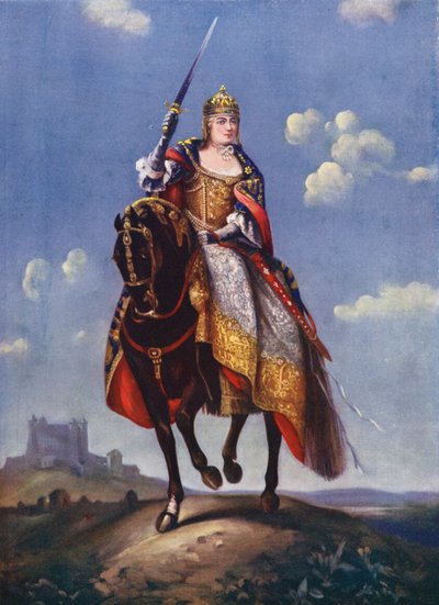 Maria Theresa on the Coronation Hill at Pressburg by Martin van (after) Mytens or Meytens
