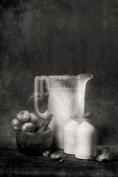 Rustic Kitchen Still Life by Martine Benezech