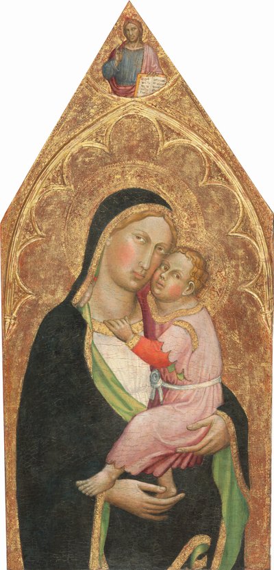 Madonna and Child, with the Blessing Christ (middle panel) by Martino di Bartolomeo
