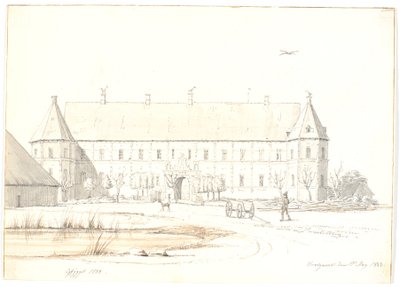 Voergaard Manor by Martinus Rørbye