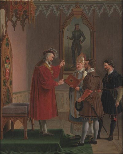 Adolf, Duke of Schleswig-Holstein, Declines the Offer to Accede to the Danish Throne (Copy after C. W. Eckersberg) by Martinus Rørbye