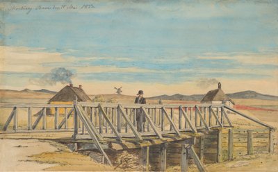 Landscape with a Bridge Near Mosbjerg by Martinus Rørbye