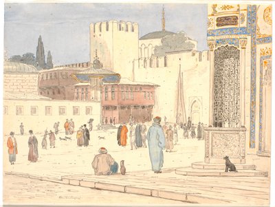 The Square in Front of Bab-i-Hümayun in Constantinople by Martinus Rørbye