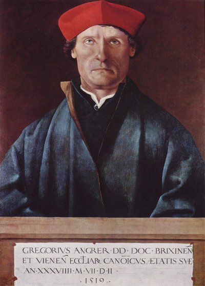 Portrait of Brixen Cathedral Canon Gregor Angrer by Marx Reichlich