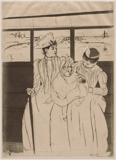 In the Omnibus by Mary Cassatt
