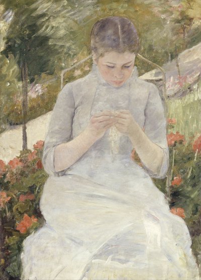 Young Girl in the Garden by Mary Cassatt