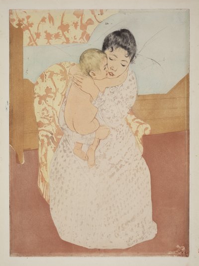 Maternal Caress by Mary Cassatt
