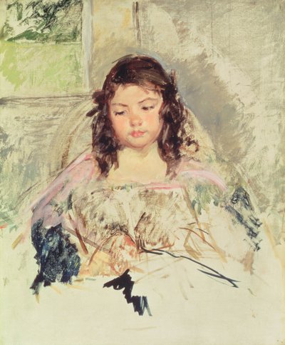 Sketch for "Francoise in a Round-Backed Chair, Reading" or "A Girl in Pink" by Mary Cassatt