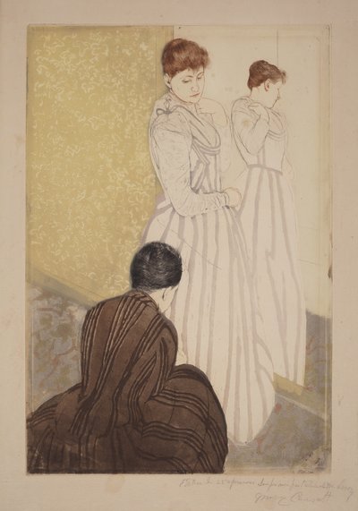 The Fitting by Mary Cassatt