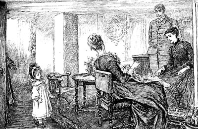 A Little Girl with Her Aunt and Uncle Who Are Babysitting Her for the Afternoon by Mary Ellen Edwards