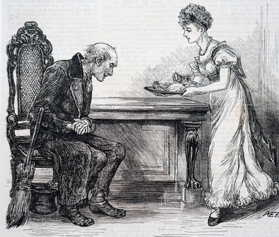 A Woman Giving the Crossing Sweeper a Warm Dinner by Mary Ellen Edwards