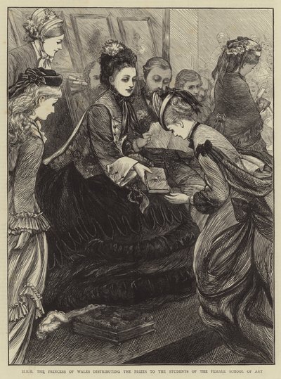 HRH the Princess of Wales Distributing the Prizes to the Students of the Female School of Art by Mary Ellen Edwards