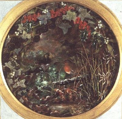 Winter (Roundel with Robin) by Mary Ensor