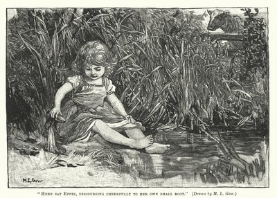 Silas Marner - Here sat Eppie, discoursing cheerfully to her own small boot by Mary L. Gow